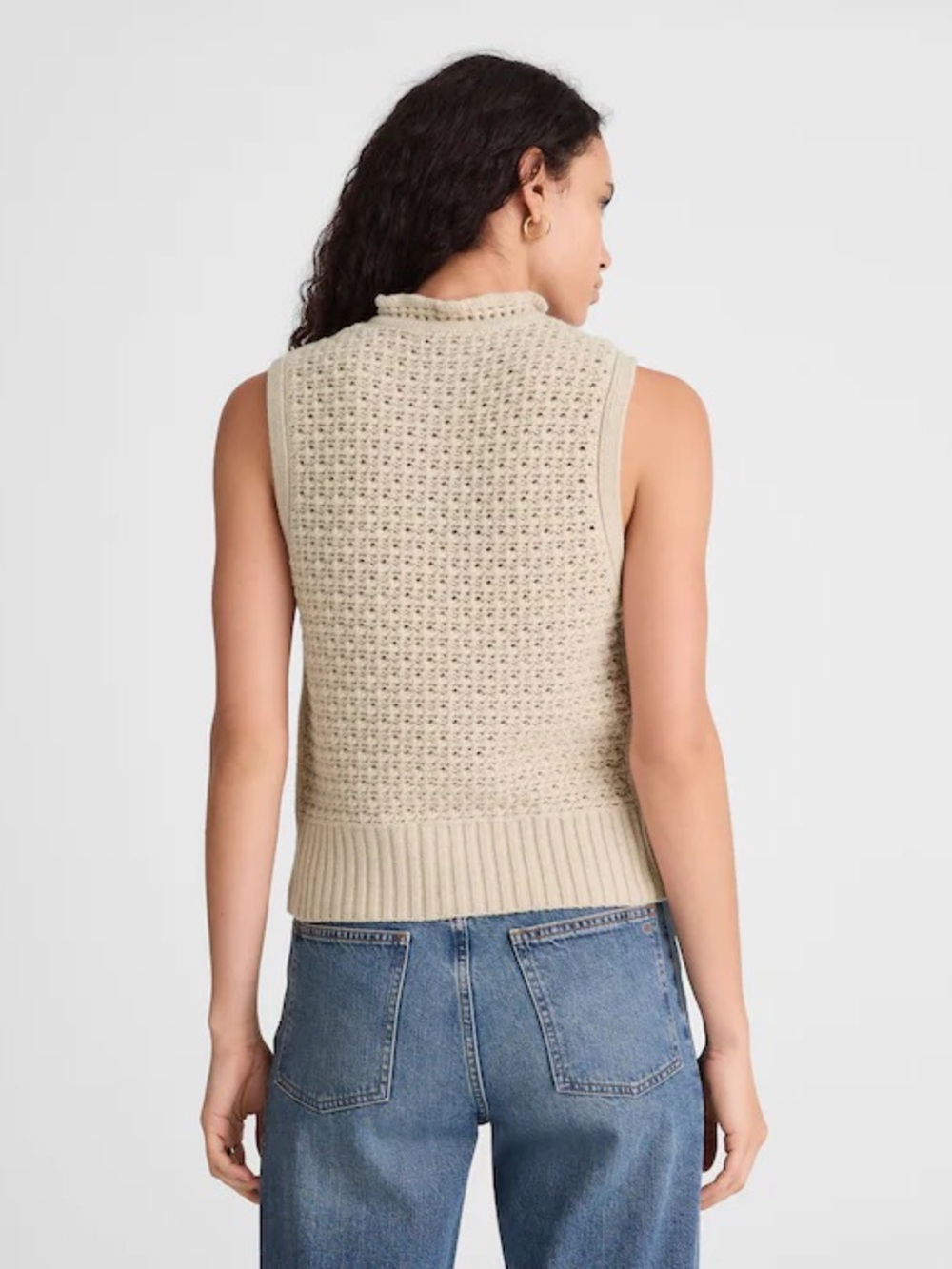 Madewell Ruffled Sleeveless Cardigan Top, NWT Size Small - Picture 4 of 12